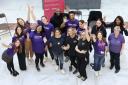 Royal Free Hospital staff, part of the Hands Up! campaign to raise vital funds