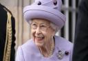 Queen Elizabeth II attends an armed forces act of loyalty parade in the gardens of the Palace of Holyroodhouse, Edinburgh, as they mark her platinum jubilee in Scotland on Tuesday June 28, 2022