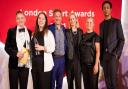 London Pulse Netball Club celebrate winning a London Sport Award in 2021