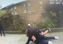 PC Nick Fox tackles a knife-wielding teen in Hackney