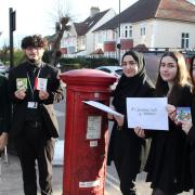 Students from Skinners' Academy in Woodberry Down. (From left) Hasan Huylu, Mustafa Arpa, Derya Apat, Acelya Yildirim and Fatma Dogan.