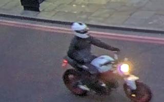 An image of a motorbike rider in Dalston