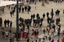 French riot police move in to arrest Russian fans after violence broke out between supporters ahead of the England vs Russia France Euro 2016 match, in Marseille, France. Photo: Niall Carson / PA