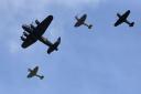 The Queen's Platinum Jubilee flypast crosses over Fairlop Waters in Redbridge