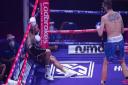 Ashley Theophane knocked down by Sam Eggington