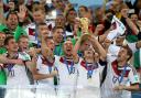 Germany's Philipp Lahm lifts the World Cup trophy in 2014. Photo: PA  / Mike Egerton