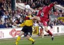 Leyton Orient's Matthew Brazier (right) challenges Rushden & Diamond rival David Bell for the ball (pic: Chris Young/PA Images).