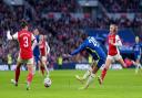 Chelsea's Sam Kerr scores their side's second goal of the game during the Vitality Women's FA Cup final at Wembley Stadium