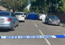 Forensic tents near Rushmore Road