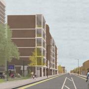 Illustration of the new homes on Downham Road East