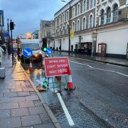 A pipe on Amhurst Road burst on Tuesday evening (December 13)