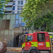 Fire crews tackled a blaze on the fourth floor of a 22-storey block of flats in Spitalfields