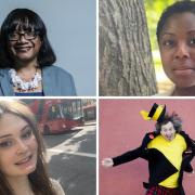 Top: Diane Abbott, Labour (left) and Antoinette Fernandez, Green (right); Bottom: Rebecca Jones, Liberal Democrats (right) and Knigel Knapp, The Official Monster Raving Loony Party (right)