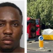 Kamar Williams (left) and the Stoke Newington crime scene (right)