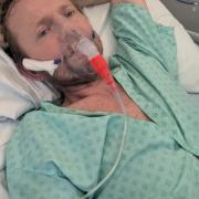 Marek Marzec, a 48-year-old stone worker living in London, in hospital with terminal silicosis