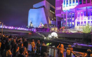 The live pop-up performance was commissioned by East Bank's partners - the BBC, UAL's London College of Fashion, UCL East, Sadler's Wells East and V&A East