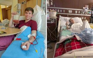 Callum Kennedy-Man (left) helped save the life of Diane Fargo (right) with a stem cell donation