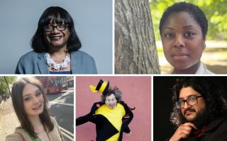 Top: Diane Abbott, Labour (left) and Antoinette Fernandez, Green (right); Bottom (left to right): Rebecca Jones, Liberal Democrats; Knigel Knapp, The Official Monster Raving Loony Party; Ryan Ahmad, Independent